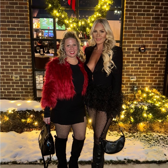 Black raisa Feathered Mini romper - Picture 4 of 5